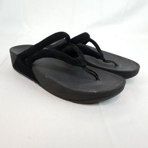 FitFlop Womens Sandals Black Flip Flop Shoe 8